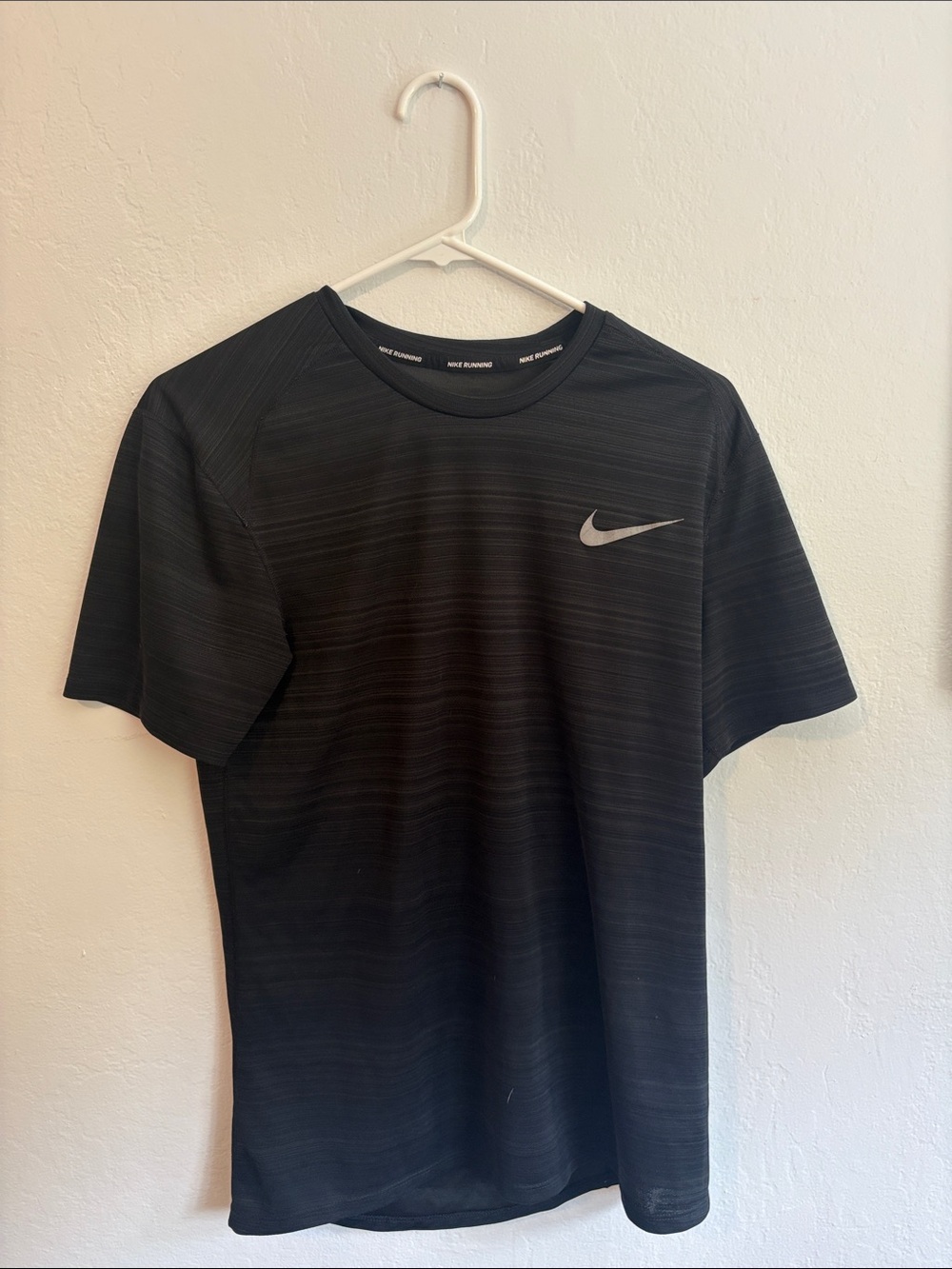 Nike Black Short-Sleeve Performance Tee with Reflective Swoosh